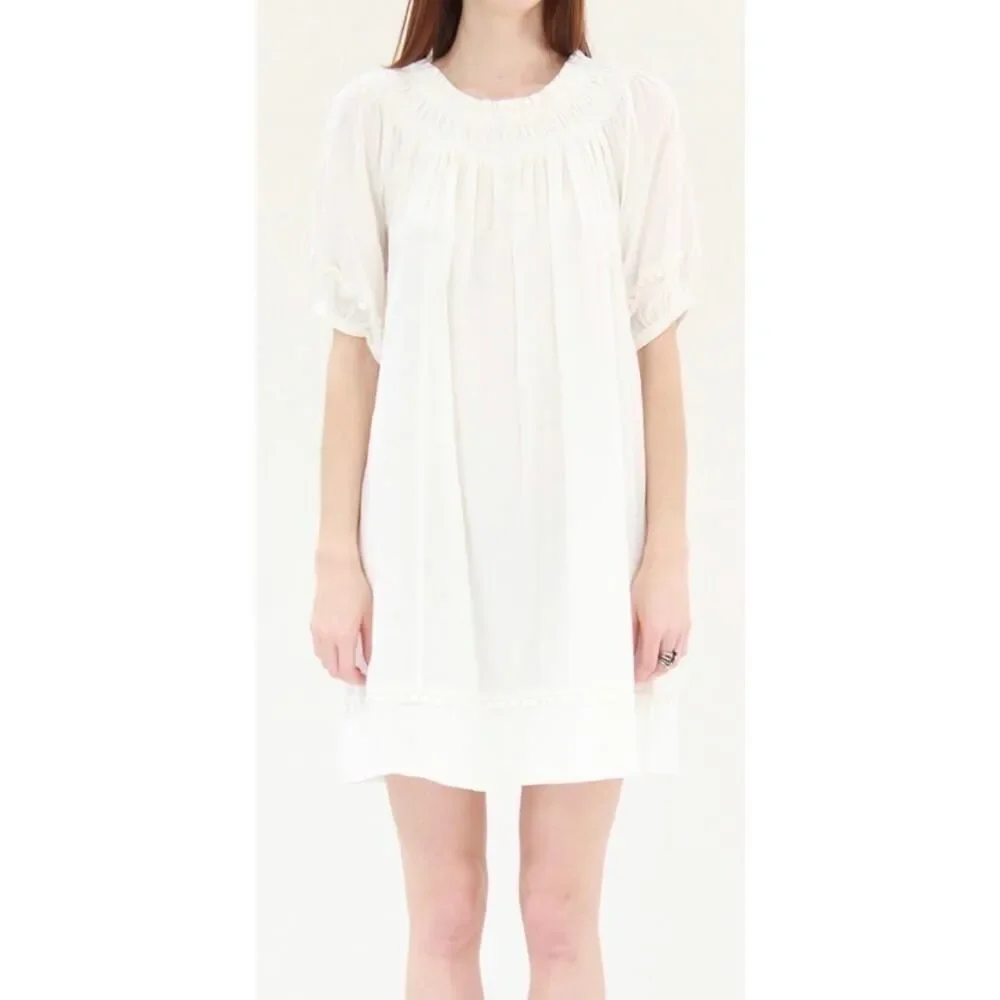 Apiece Apart Felina Off-The-Shoulder Dress in White Women’s Sz. 8
